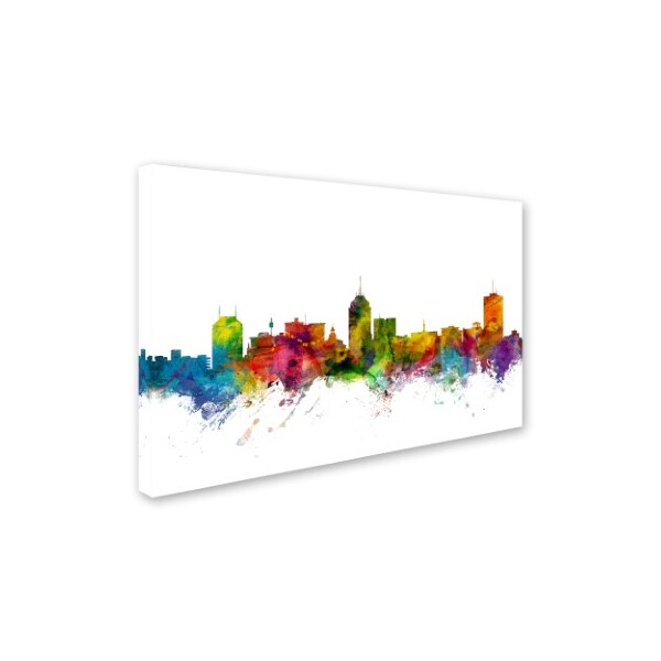 Michael Tompsett 'Fresno California Skyline' Canvas Art,16x24